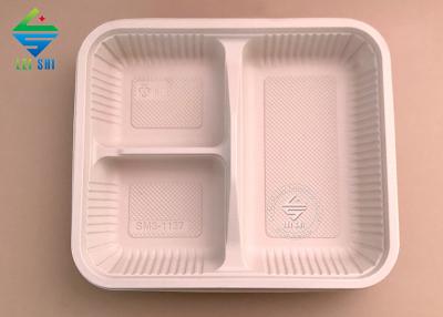 no lid three-compartment lunch box