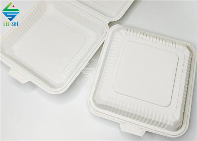 Matériau biodégradable en bambou compostable pas de boîte à lunch couverte en plastique à compartiment unique