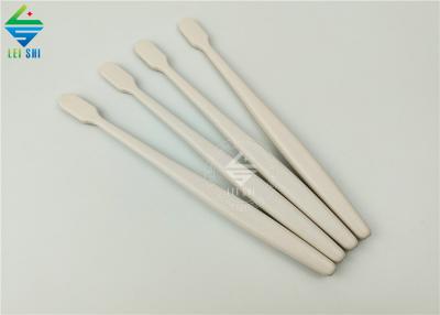 Brosse à dents de couleur blanche dégradable en matériau biodégradable en bambou non plastique