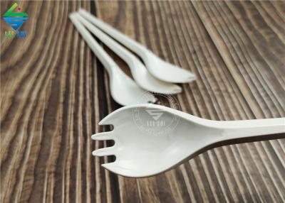 Spork jetable de couverts dégradables de logo compostable de matériel biodégradable en bambou